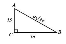 Втреугольнике abc угол c равен 90°, ac=15, cosb = 5/корень 34. найдите bc