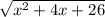 \sqrt{x^2+4x+26}