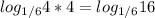 log_{1/6} 4*4=log_{1/6} 16