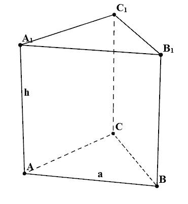 Воснови прямои прызмы лежить ривнобедренный трыкутнык, сторона якого доривнюе 12см, а высота, провед