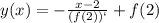 y(x)=-\frac{x-2}{(f(2))`}+f(2)