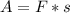 A = F * s