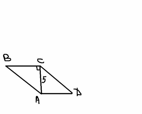 Один из углов параллелограмма abcd в 5 раз больше другого, а диагональ ac является высотой и равна 5