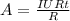 A = \frac{IURt}{R}