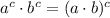 a^c\cdot b^c=(a\cdot b)^c