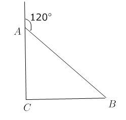 Впрямоугольном треугольнике авс с прямым углом с внешний угол при вершине а равен 120о, ас + ав = 18