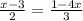 \frac{x-3}{2}=\frac{1-4x}{3}