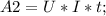 A2=U*I*t;\\