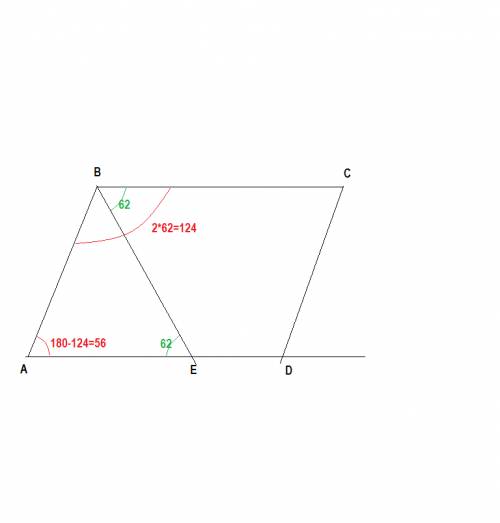 Дано: abcd-параллелограмм be-биссектриса угла abc