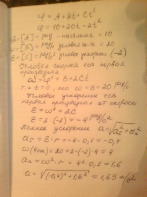 Кто даст полный ответ,поставлю лучший, ! колесо вращается вокруг неподвижной оси так,что угол пово