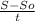 \frac{S-So}{t}