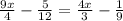 \frac{9x}{4}-\frac{5}{12}=\frac{4x}{3}-\frac{1}{9}