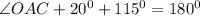 \angle OAC+20^0+115^0=180^0