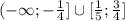 (-\infty; -\frac{1}{4}]\cup[\frac{1}{5}; \frac{3}{4}]