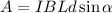 A = IBLd \sin{\alpha}