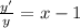 \frac{y'}{y} = x-1