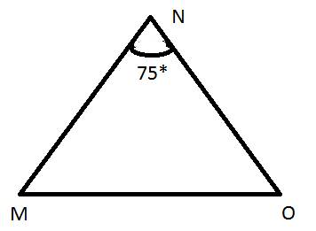 Начертить треугольник mno, в котором угол mno равен 75 градусов?