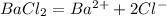 BaCl_2 = Ba^{2+} + 2Cl^-