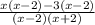 \frac{x(x-2)-3(x-2)}{(x-2)(x+2)}