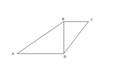 Втрапеции авсd меньшая диагональ вd перпендикулярна основаниям аd и вс, сумма острых углов а и с рав