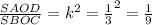 \frac{SAOD}{SBOC}=k^{2}=\frac{1}{3}^{2}=\frac{1}{9}