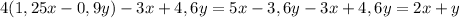 4(1,25x-0,9y)-3x+4,6y=5x-3,6y-3x+4,6y=2x+y