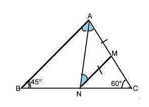 На сторонах ac и bc треугольника abc взяты соответственно точки m и n, причем mn || ab и mn=am. найд