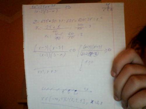 Решить систему уравнений : ( x^2 - 5,6x + 7,84) * (x - 2,5) - (меньше либо равно нулю) 1/х-2 + 1/3 -