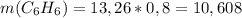 m(C_6H_6)=13,26*0,8=10,608