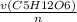 \frac{v(C5H12O6)}{n}