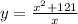 y=\frac{x^{2}+121}{x}