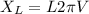 X_{L} = L2 \pi V