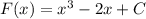 F(x) = x^3 - 2x+C