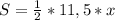 S=\frac{1}{2}*11,5*x