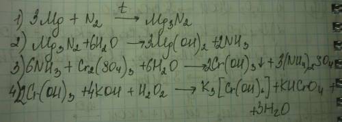 Порошок магния нагрели в атмосфере азота. при взаимодействии полученного вещ-ва с водой выделился га
