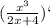 (\frac{x^3}{2x+4})`