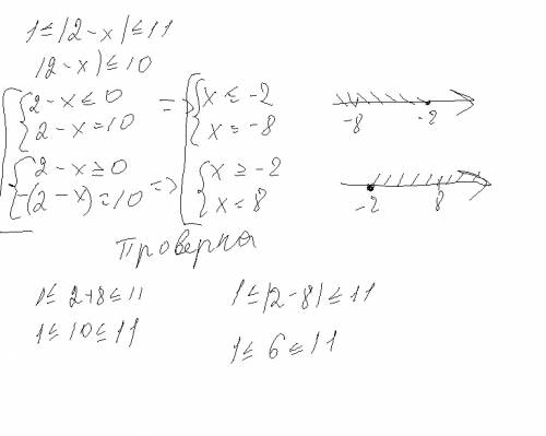 1) i 5+x/3 i = 4 2) 1 меньше или равно i 2-x i меньше или равно 11