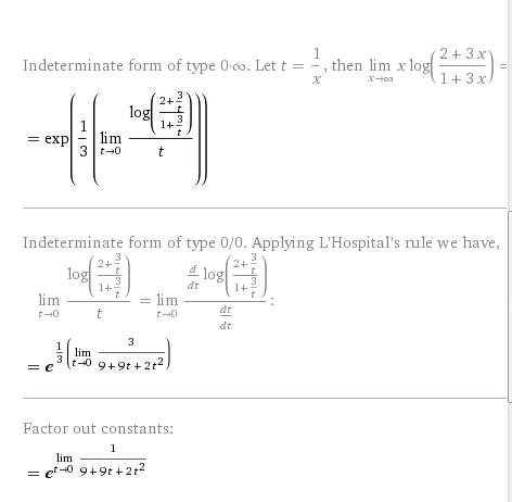 Lim ((3*x+2)/(3*x+1))^(x/3) при х стремящемся к бесконечности