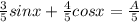 \frac{3}{5} sinx + \frac{4}{5}cosx=\frac{A}{5}