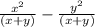 \frac{x^2}{(x+y)}-\frac{y^2}{(x+y)}