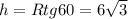 h=Rtg60=6\sqrt3