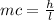 mc=\frac{h}{l}