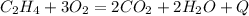 C_2H_4+3O_2=2CO_2+2H_2O+Q