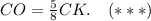 CO=\frac{5}{8}CK.\quad(***)