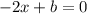 -2x+b=0