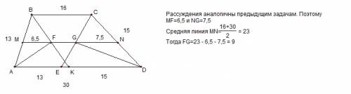 Биссектрисы углов a и b при боковой стороне ab трапеции abcd пересекаются в точке f. биссектрисы угл