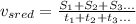 v_{sred}=\frac{S_1+S_2+S_3...}{t_1+t_2+t_3...}