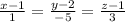 \frac{x-1}{1}=\frac{y-2}{-5}=\frac{z-1}{3}