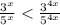 \frac{3^{x}}{5^{x}}< \frac{3^{4x}}{5^{4x}}