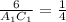 \frac{6}{A_{1}C_{1}} =\frac{1}{4}